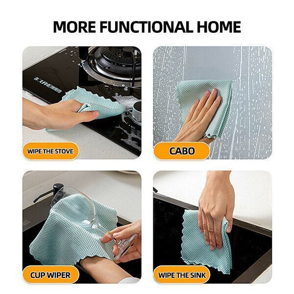 2022 Winter Best Saler Fish Scale Microfiber Polishing Cleaning Cloth
