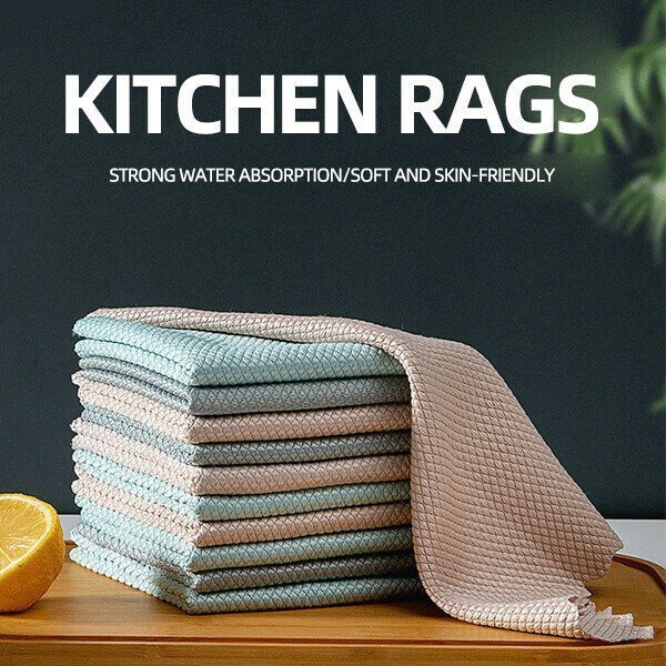 2022 Winter Best Saler Fish Scale Microfiber Polishing Cleaning Cloth